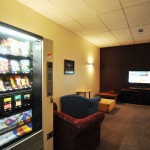 Sit back watch a movie, have some snacks from the vending machine.