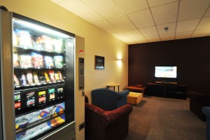 Sit back watch a movie, have some snacks from the vending machine.